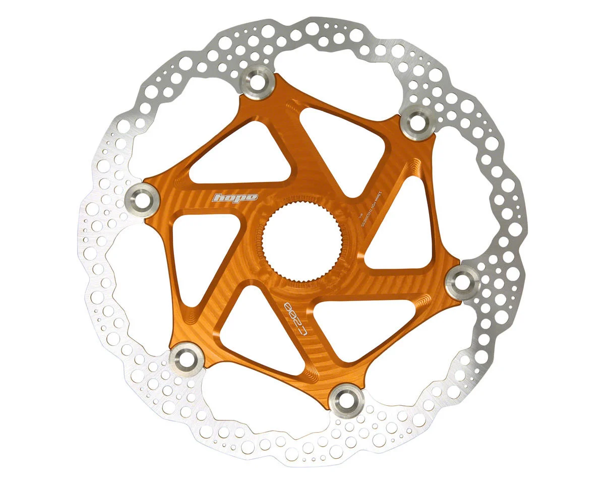 Hope MTB Floating Disc Brake Rotor (Orange) (Centerlock) (200mm)